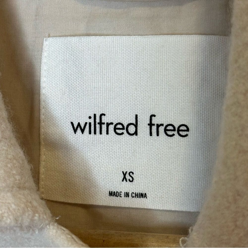 Aritzia Wilfred Free Heather Bone Merino Wool The Ganna Shirt Jacket Shacket XS - Picture 10 of 12